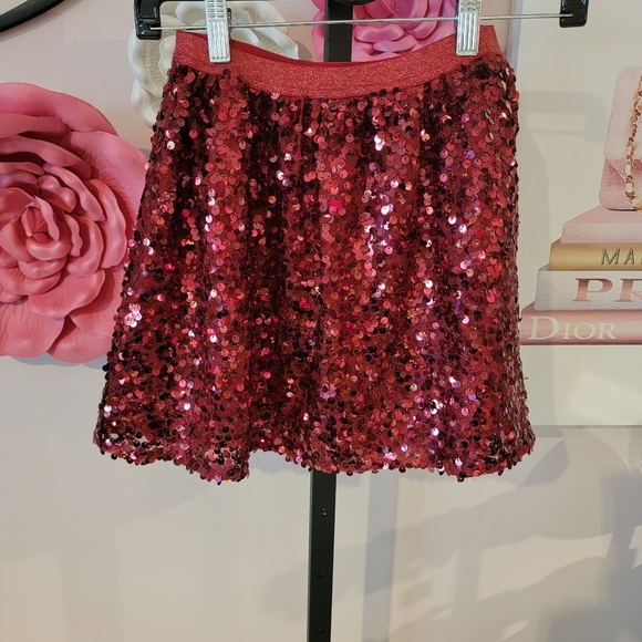 Cat & Jack Red Sequin Skirt - Picture 1 of 3